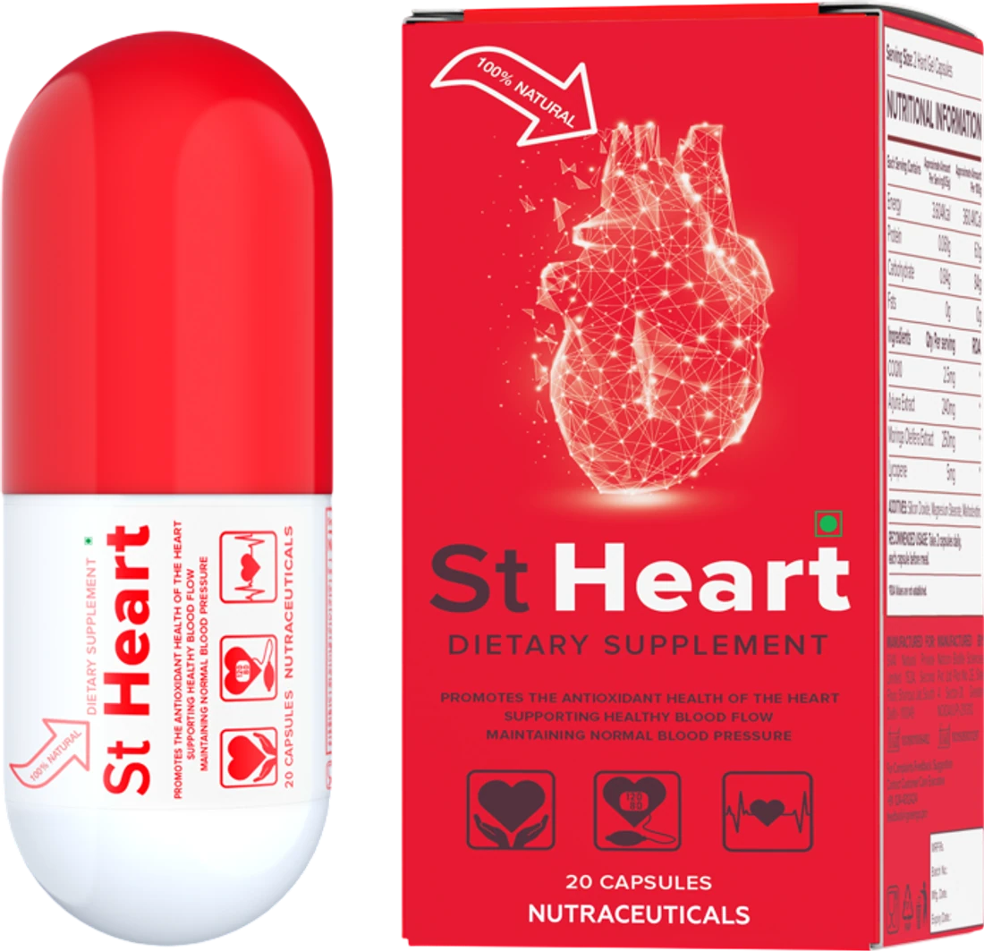 Boîte et capsule de St Heart d’origine, 20 capsules